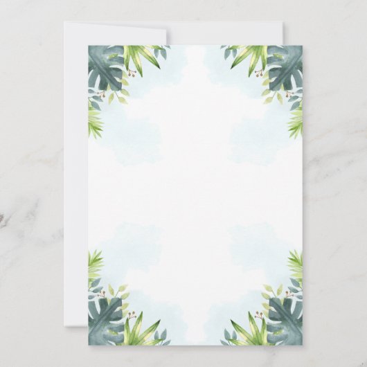 Safari Four Ever Wild verjaardagsuitnodiging groen Kaart (Achterkant)