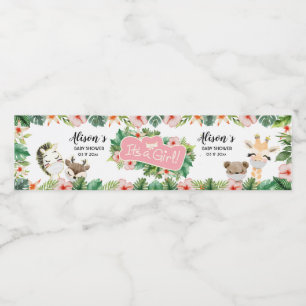 Safari Friends   Etiketten voor Baby shower waterf