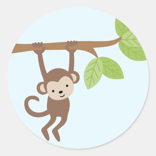 Safari Friends Ronde Sticker (Voorkant)