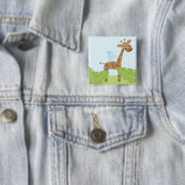 Safari Friends Vierkante Button 5,1 Cm (In situ)