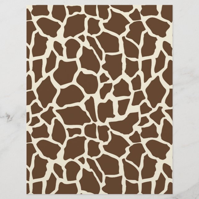 Safari Garçon O Papier double face Giraffe A (Devant)
