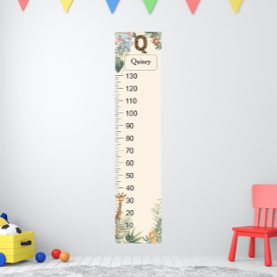 Safari Gepersonaliseerde Naam Monogram Q Groeigraf Poster