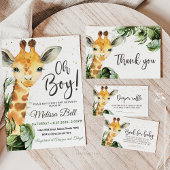 Safari Giraffe Baby Borrel Cadeaulabel