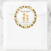 Safari Giraffe Baby shower Sticker (Tas)