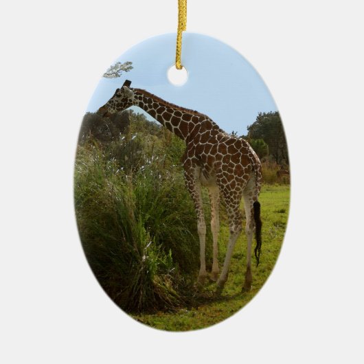 Safari-Giraffe Keramisch Ornament (Voorkant)