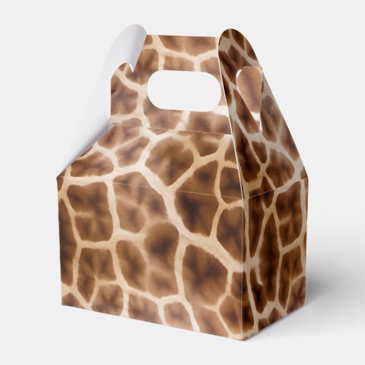 Safari Giraffe Print Bedankdoosjes (Voorkant Zijde)