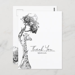 Safari Giraffe Theme Briefkaart Design