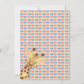 Safari Giraffe Twins Boy and Girl Cute Baby shower Kaart (Achterkant)