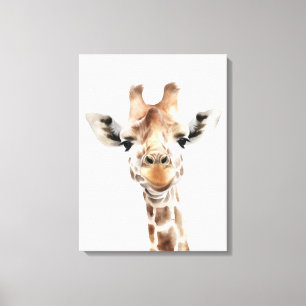 Safari Giraffe Wall Art Canvas Afdruk