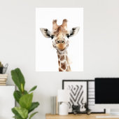 Safari Giraffe Wall Art Poster (Thuiskantoor)