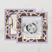 Safari Girl LAV Announcement Square Kaart (Voorkant / Achterkant)