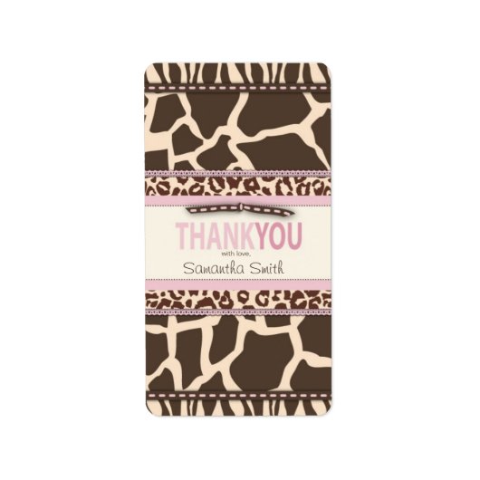 Safari Girl TY Mini Candy Bar Étiquette (Devant)