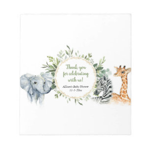 Safari greenery baby shower snoep bar wrappers notitieblok
