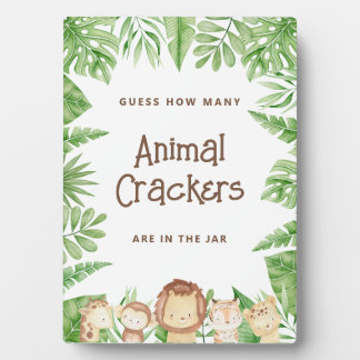 Safari Guess Game Baby shower - TafelTop teken Fotoplaat