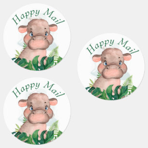 Safari Happy Mail nijlpaard stickers