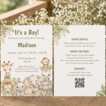 Safari Het is een Jongen All in One Baby Borrel