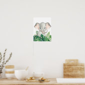 Safari in het Oerwoud Baby olifant Poster (Keuken)