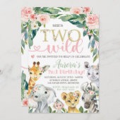 Safari Invitation Anniversaire Deux Invitation Sau (Devant / Derrière)