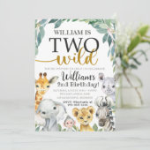 Safari Invitation Anniversaire Deux Invitation Sau (Debout devant)