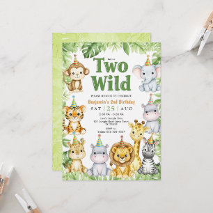 Safari Invitation Anniversaire Deux Wild Boy Invit