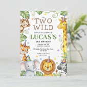 Safari Invitation Anniversaire Deux Wild Boy Invit (Debout devant)
