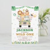 Safari invitation anniversaire Wild une invitation (Debout devant)