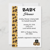 Safari Invitation Baby shower afro-américaine (Dos)