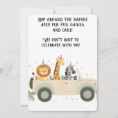 Safari Jeep Wild One First Birthday Invitation (Dos)