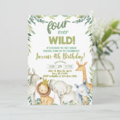 Safari, jongen van 4 jaar. kaart (Staand voorkant)