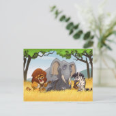 Safari Jug Band Briefkaart (Staand voorkant)