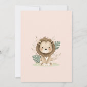 Safari Jungle 5th Birthday Invite Boy Kaart (Achterkant)