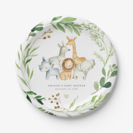 Safari Jungle Animals Baby Shower Paper Plates Papieren Bordje