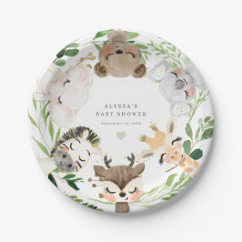 Safari Jungle Animals Baby Shower Paper Plates Papieren Bordje
