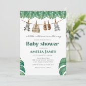 Safari Jungle Animals wild one boy Baby Shower Kaart (Staand voorkant)