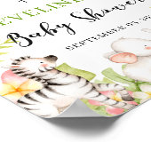 Safari Jungle Animaux Baby shower Affiche de bienv (Coin)