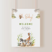 Safari Jungle Baby Dieren Baby Shower Welkom Poster