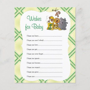 Safari Jungle Baby Dieren - Wensen Flyer