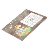 Safari Jungle Baby shower Bingo Jeu Bloc-notes (Incliné)