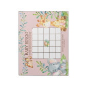 Safari Jungle Baby shower Bingo Jeu Bloc-notes (Tourné)