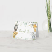 Safari Jungle Baby shower Carte de remerciements (Devant)