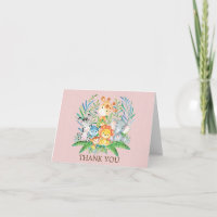 Safari Jungle Baby shower Merci Note