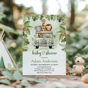 Safari Jungle Baby Shower Uitnodiging 