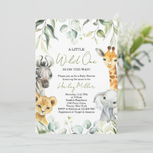 Safari Jungle Baby Shower Uitnodiging