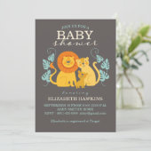 Safari jungle Boy Baby shower Invitation (Debout devant)