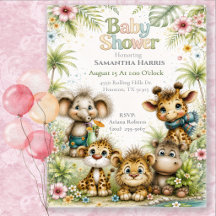 Safari Jungle Dieren Baby Shower