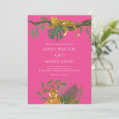 Safari Jungle Faire-part de mariage animal (Debout devant)