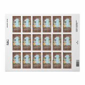 Safari Jungle Fun Un 1er Étiquette de adresse anni (Feuille entière)