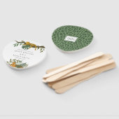 Safari Junglekatten Groene Luipaard Bruiloft Handwaaier (Niet-gemonteerd)