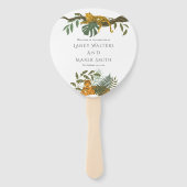 Safari Junglekatten Groene Luipaard Bruiloft Handwaaier (Voorkant)