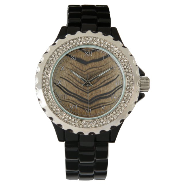 Safari Knight Animal Print Horloge (Voorkant)